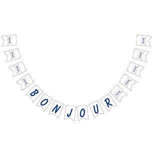 Bonjour Hello Languages World Travel Colourful Bunting