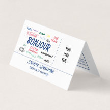 Bonjour Hello World Travel Languages Colourful Nam