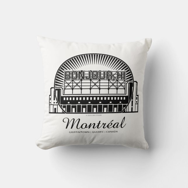 Bonjour, Hi Montréal Cushion (Front)