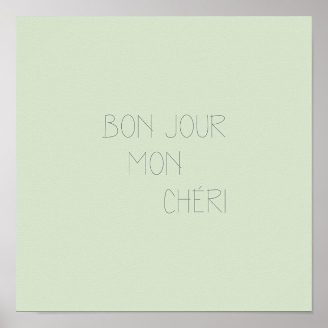 Bonjour Mon Chéri Poster (Front)
