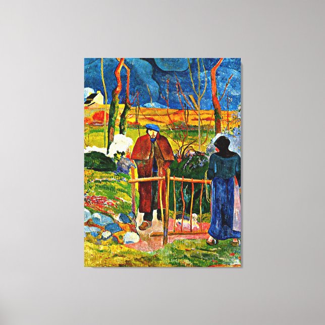 Bonjour, Monsieur by Paul Gauguin Canvas Print (Front)