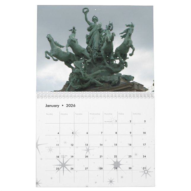 BONJOUR PARIS CALENDAR (Jan 2026)