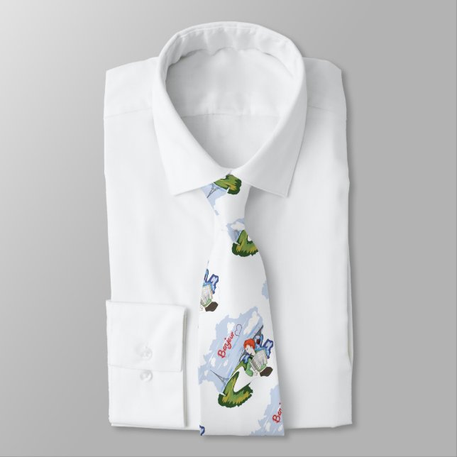 Bonjour Paris Drawing Tie (Tied)