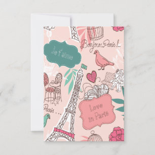 Bonjour Paris Holiday & Seasonal Postcard