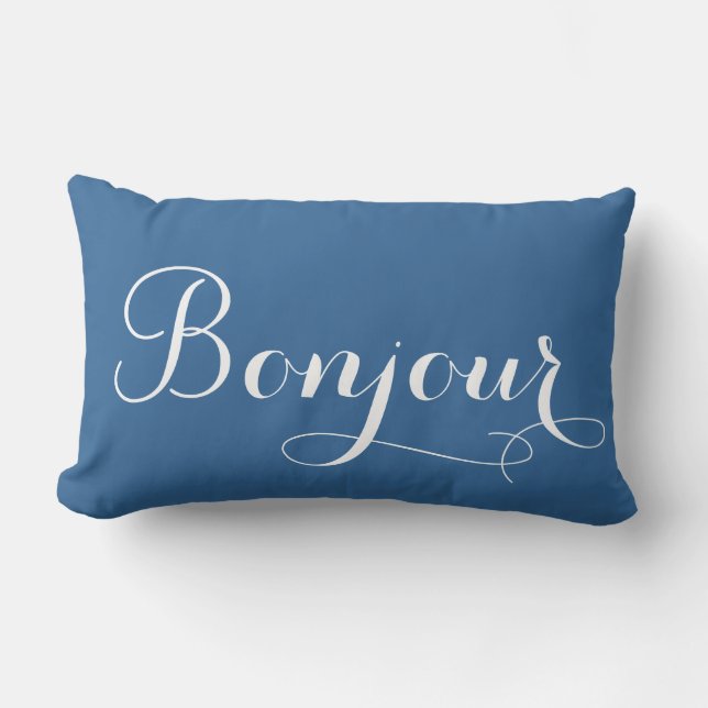 Bonjour Paris Lumbar Pillow (Front)