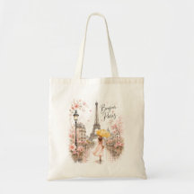 Bonjour Paris Parisian Tote Bag