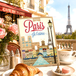 Bonjour Paris Postcard