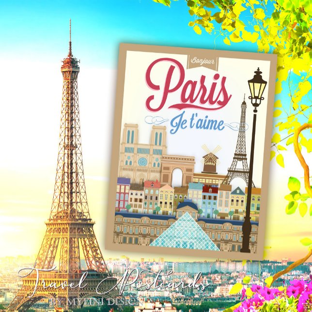 Bonjour Paris Postcard (Creator Uploaded)