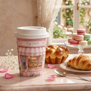 Bonjour Parisian Cafe Bebe Pink Baby Shower Paper Cups