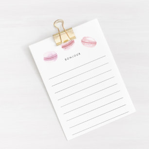 Bonjour Pink Macarons Lined Post-it Notes