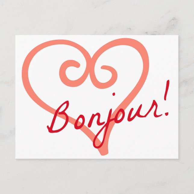 Bonjour Postcard (Front)