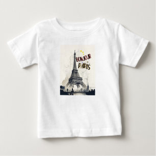 Bonjour Skyline Marathon Paris Baby T-Shirt