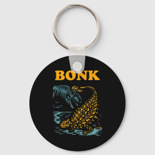 Bonk Dinosaur Funny Prehistoric Humor Design  Key Ring