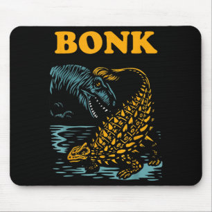 Bonk Dinosaur Funny Prehistoric Humor Design Mouse Mat