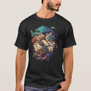 Bonkei Miniature tree on Japanese Bonsai Tree T-Shirt