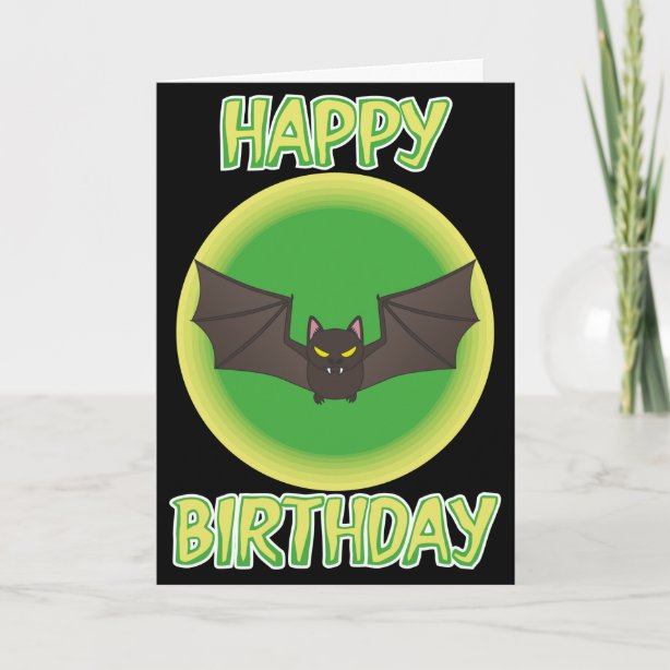 Bat Birthday Cards Zazzle UK