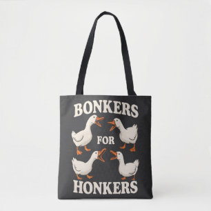 Bonkers For Honkers Goose Design Goose Lover Gif Tote Bag