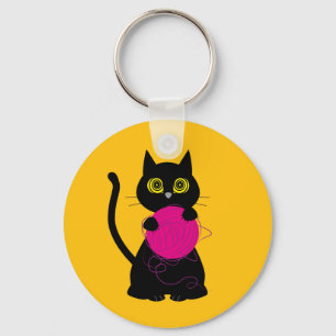 BONKERS! Key Ring – Knitting + Kitty 🧶🐈⬛