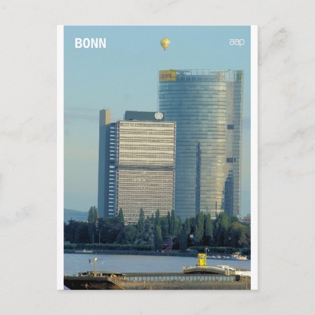Bonn, Germany, the Rhine River Postcard (Front)