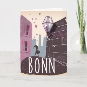 Bonn Germany Vintage style travel poster Holiday Card