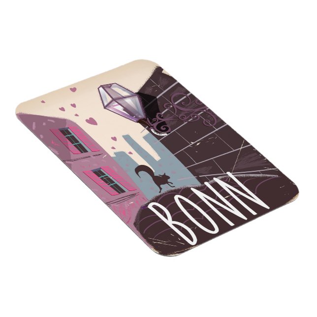 Bonn Germany Vintage style travel poster Magnet (Right Side)