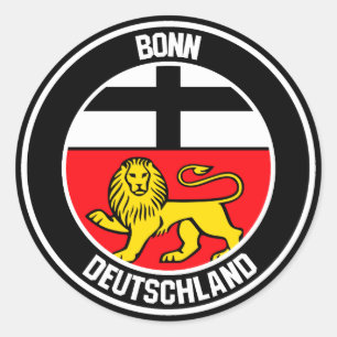 Bonn Round Emblem Classic Round Sticker