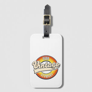 Bonn vintage style logo luggage tag