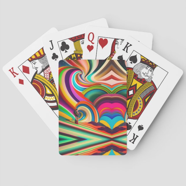 Bonnaroo abstract art playing cards (Back)