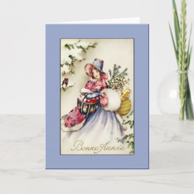 Bonne Annee Holiday Greetings Card (Front)