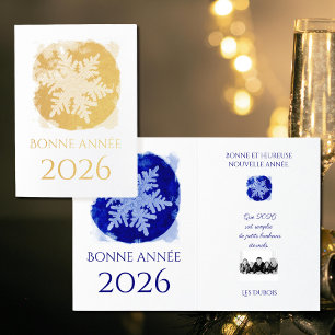 Bonne Annee - snowflake - 2026 Golden Foil Card