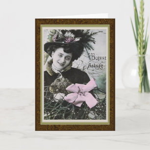 "Bonne Annee" Vintage French New Year Card