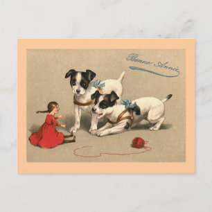 Bonne Annee Vintage French Postcard