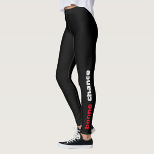 Bonne Chance French Quote Leggings