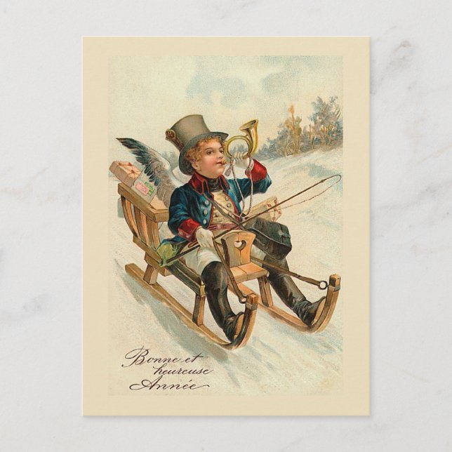 "Bonne et heureuse Annee" New Year Card (Front)