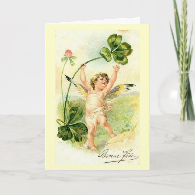 Bonne Fete / Happy Holiday - Vintage Card (Front)