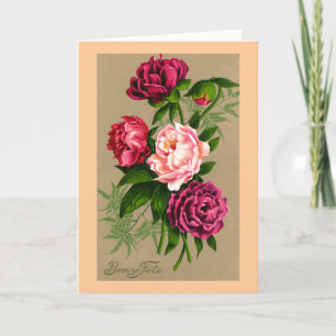 "Bonne Fete" Vintage French Christmas Holiday Card