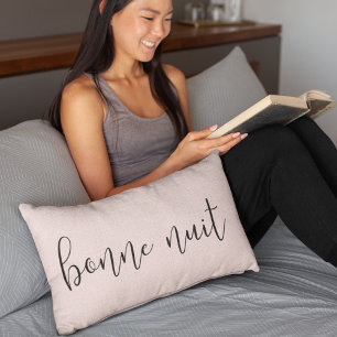 Bonne Nuit   Blush Pink Lumbar Cushion