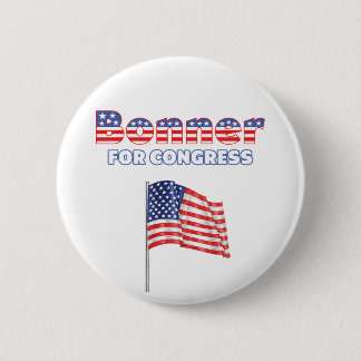 Bonner for Congress Patriotic American Flag Design 6 Cm Round Badge