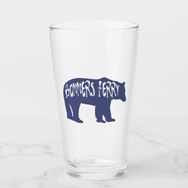Bonners Ferry Idaho Bear Glass (Front)