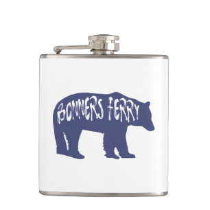Bonners Ferry Idaho Bear Hip Flask