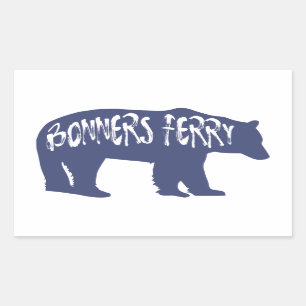 Bonners Ferry Idaho Bear Rectangular Sticker