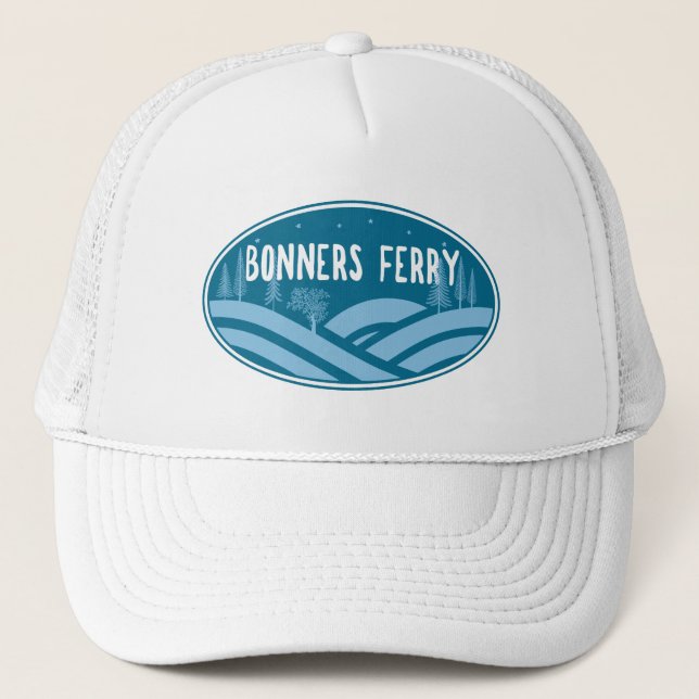 Bonners Ferry Idaho Outdoors Trucker Hat (Front)