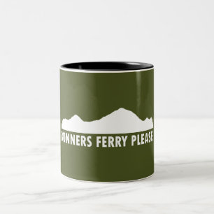 Bonners Ferry Idaho Please Two-Tone Coffee Mug