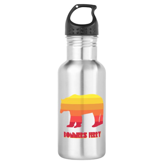 Bonners Ferry Idaho Rainbow Bear 532 Ml Water Bottle (Front)
