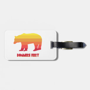 Bonners Ferry Idaho Rainbow Bear Luggage Tag