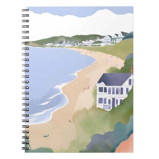 Bonnet Shores | Rhode Island Beach Watercolor Notebook (Front)