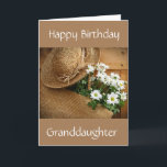 **BONNETT/DAISIES BIRTHDAY for GRANDDAUGHTER Card<br><div class="desc">WHAT A PRETTY WAY TO SAY HAPPY BIRTHDAY TO YOUR **GRANDDAUGHTER**!!!  THANK YOU for stopping by 1 of my 8 stores!</div>