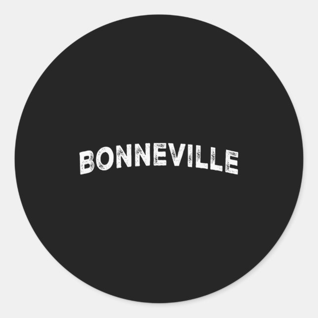 Bonneville  classic round sticker (Front)