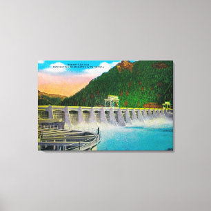 Bonneville Dam on Columbia River Canvas Print