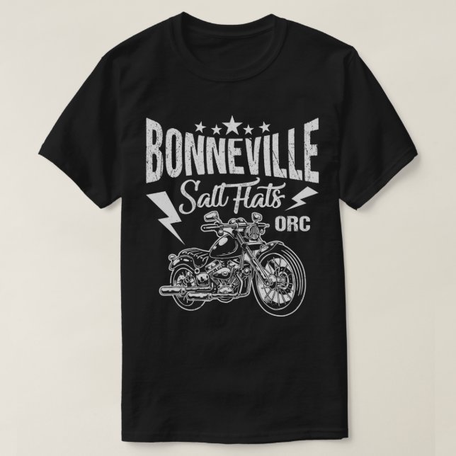 Bonneville Salt Flats Motorcycle Racing Biker otte T-Shirt (Design Front)
